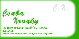 csaba novaky business card